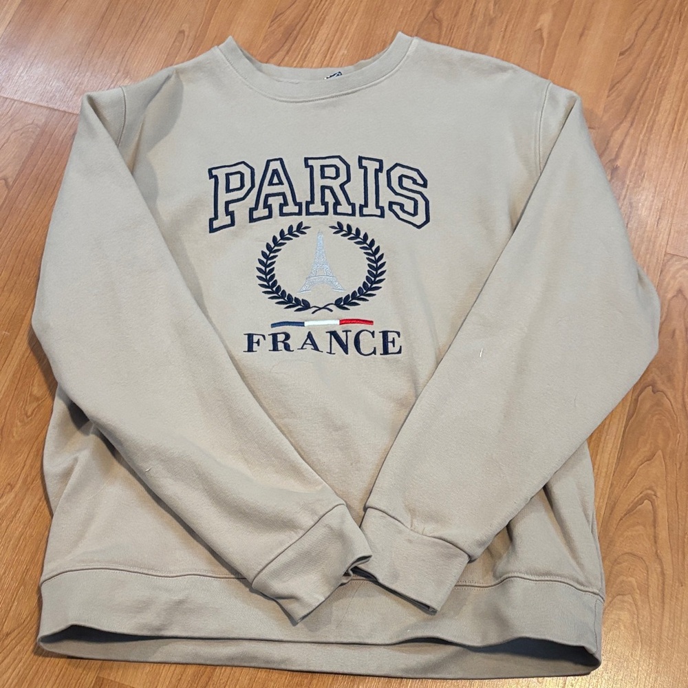 Beige Paris France Men's Sweater